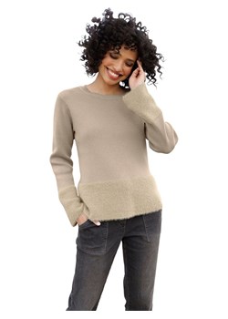 Heine Sweter w kolorze beżowym ze sklepu Limango Polska w kategorii Swetry damskie - zdjęcie 189009083