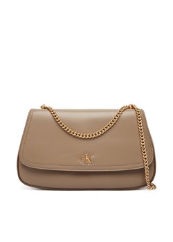 Calvin Klein Torebka Ck Convertible Chain Medium Bag LV04F3171G Beżowy ze sklepu MODIVO w kategorii Kopertówki - zdjęcie 189009244