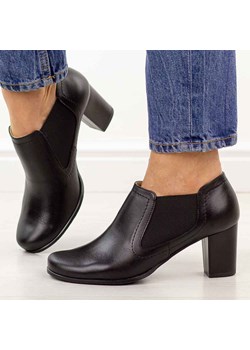 Czarne Polskie botki damskie Gregors 553 ze sklepu suzana.pl w kategorii Botki - zdjęcie 189010103