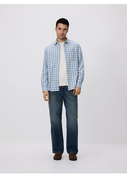 Reserved - Koszula regular z lnem - jasnoniebieski ze sklepu Reserved w kategorii Koszule męskie - zdjęcie 189010342
