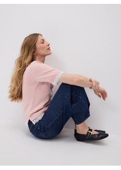 Reserved - Sweter z dodatkiem wełny - pastelowy róż ze sklepu Reserved w kategorii Swetry damskie - zdjęcie 189010904