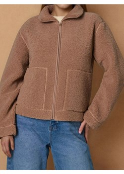 Sinsay - Bluza sherpa ze stójką - brązowy ze sklepu Sinsay w kategorii Bluzy damskie - zdjęcie 189012694