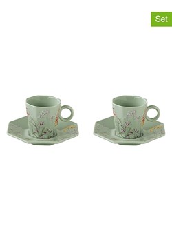 Easy Life Filiżanki (2 szt.) "Eden" w kolorze jasnozielonym - 120 ml ze sklepu Limango Polska w kategorii Dzbanki i zaparzacze - zdjęcie 189018204