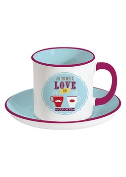 Easy Life Fliżanka "Retro" w kolorze biało-błękitno-fioletowym - 250 ml ze sklepu Limango Polska w kategorii Dzbanki i zaparzacze - zdjęcie 189018263