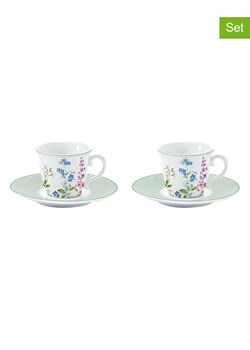 Easy Life Filiżanki (2 szt.) "Floraison" w kolorze białym ze wzorem - 80 ml ze sklepu Limango Polska w kategorii Dzbanki i zaparzacze - zdjęcie 189018343