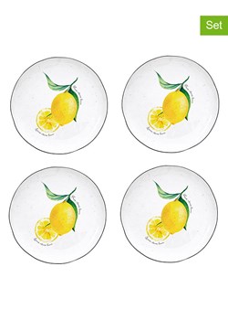 Easy Life Talerzyki deserowe (4 szt.) "Amalfi" w kolorze biało-żółtym - Ø 21 cm ze sklepu Limango Polska w kategorii Naczynia - zdjęcie 189018382