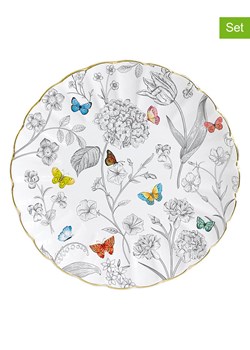 Easy Life Talerzyki deserowe (4 szt.) w kolorze białym ze wzorem - Ø 19 cm ze sklepu Limango Polska w kategorii Naczynia - zdjęcie 189018463