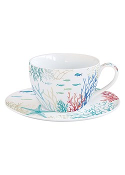 Easy Life Filiżanka "Under the Sea" w kolorze białym ze wzorem - 280 ml ze sklepu Limango Polska w kategorii Dzbanki i zaparzacze - zdjęcie 189018534