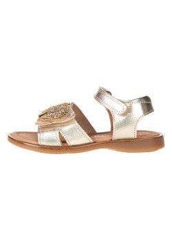 POM POM Skórzane sandały w kolorze złotym ze sklepu Limango Polska w kategorii Sandały dziecięce - zdjęcie 189018862