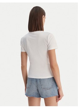 Calvin Klein Jeans T-Shirt Seasonal LV047F808G Biały Slim Fit ze sklepu MODIVO w kategorii Bluzki damskie - zdjęcie 189020932