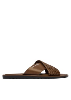 KARL LAGERFELD Klapki Kastor IV KL70214C Brązowy ze sklepu MODIVO w kategorii Klapki męskie - zdjęcie 189020943