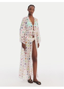 Guess Sukienka plażowa E6GK08 WE550 Biały Regular Fit ze sklepu MODIVO w kategorii Odzież plażowa - zdjęcie 189020991