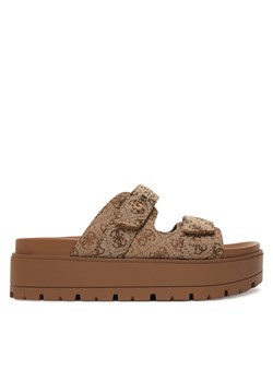 Guess Klapki FLJF2X FAL03 Beżowy ze sklepu MODIVO w kategorii Klapki damskie - zdjęcie 189021031