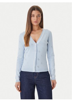 Guess Kardigan W6GR18 Z0605 Niebieski Regular Fit ze sklepu MODIVO w kategorii Swetry damskie - zdjęcie 189021061