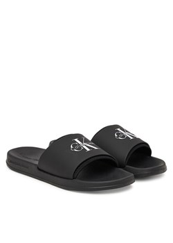 Calvin Klein Klapki Ess Slide Rubber Neoprene HM0HM02229 Czarny ze sklepu MODIVO w kategorii Klapki męskie - zdjęcie 189021153
