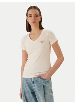 Guess T-Shirt W2YI45 J1314 Pomarańczowy Slim Fit ze sklepu MODIVO w kategorii Bluzki damskie - zdjęcie 189021162