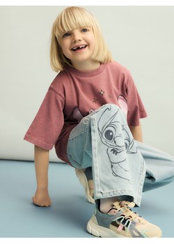 Reserved - Jeansy wide leg Lilo i Stitch - niebieski ze sklepu Reserved w kategorii Spodnie dziewczęce - zdjęcie 189022762