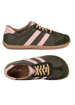 Buty BAREFOOT damskie skórzane IDA anatomiczny kształt zielone ze sklepu butyolivier w kategorii Półbuty damskie - zdjęcie 189022980