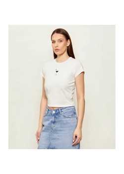 Hugo Blue T-shirt Dichroma_B | Cropped Fit ze sklepu Gomez Fashion Store w kategorii Bluzki damskie - zdjęcie 189023291