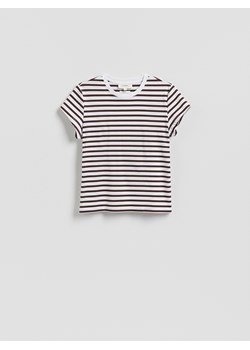 Reserved - T-shirt z domieszką jedwabiu - wielobarwny ze sklepu Reserved w kategorii Bluzki damskie - zdjęcie 189024843