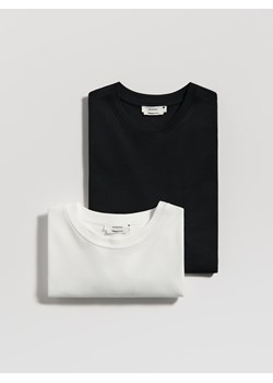 Reserved - T-shirt oversize z merceryzowanej bawełny - czarny ze sklepu Reserved w kategorii Bluzki damskie - zdjęcie 189024900