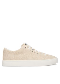 Sneakersy Tommy Hilfiger Th Hi Vulc Core Low Chambray FM0FM05818 Beżowy ze sklepu eobuwie.pl w kategorii Buty sportowe męskie - zdjęcie 189025070