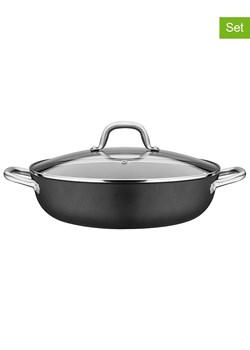 GSW 2-częściowy zestaw "Robusta" w kolorze czarnym - Ø 30 cm ze sklepu Limango Polska w kategorii Garnki - zdjęcie 189025564