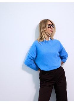 Mohito - Wełniany niebieski sweter - błękitny ze sklepu Mohito w kategorii Swetry damskie - zdjęcie 189026734