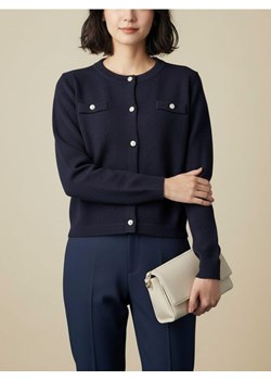 Sinsay - Kardigan z ozdobnymi guzikami i kieszeniami - granatowy ze sklepu Sinsay w kategorii Swetry damskie - zdjęcie 189027422