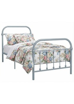 Szare metalowe łózko w stylu loft 100x200 cm L2-S53 ze sklepu Edinos.pl w kategorii Łóżka i materace - zdjęcie 189027740