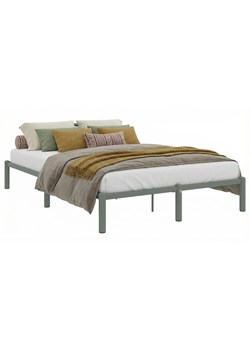 Szare loftowe łóżko z metalu 120 x 200 cm G7-A23 ze sklepu Edinos.pl w kategorii Łóżka i materace - zdjęcie 189027741