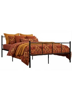 Czarne metalowe łóżko z zagłówkiem 120x200 cm C2-C94 ze sklepu Edinos.pl w kategorii Łóżka i materace - zdjęcie 189027742