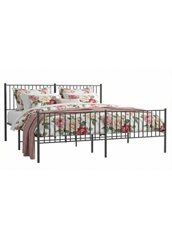 Czarne metalowe łóżko rustykalne 180x200cm G6-S56 ze sklepu Edinos.pl w kategorii Łóżka i materace - zdjęcie 189027753