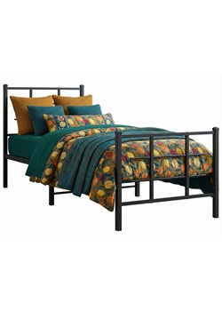 Czarne metalowe łóżko w stylu loftowym 80x200 cm F5-Z55 ze sklepu Edinos.pl w kategorii Łóżka i materace - zdjęcie 189027770