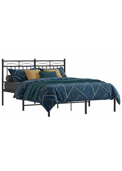 Czarne metalowe łóżko loftowe 140x200 cm P5-Z94 ze sklepu Edinos.pl w kategorii Łóżka i materace - zdjęcie 189027772