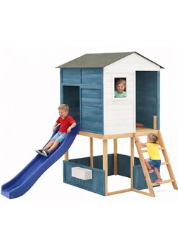 Niebieski plac zabaw ze zjeżdzalnią i piaskownicą Z0-C62 ze sklepu Edinos.pl w kategorii Pokój dziecięcy - zdjęcie 189027790