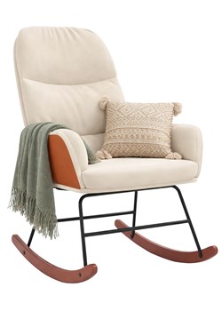 Kremowy nowoczesny fotel bujany Z3-R83 ze sklepu Edinos.pl w kategorii Fotele - zdjęcie 189027793