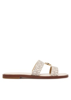 Klapki MICHAEL Michael Kors Ering Flat 40S6ERFS2B Écru ze sklepu eobuwie.pl w kategorii Klapki damskie - zdjęcie 189027834