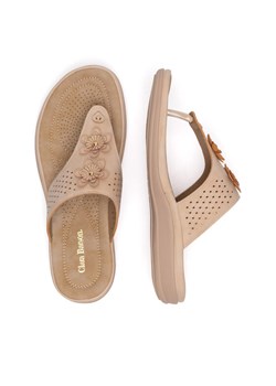Clara Barson Japonki WYL0510-26 Beżowy ze sklepu MODIVO w kategorii Klapki damskie - zdjęcie 189029141