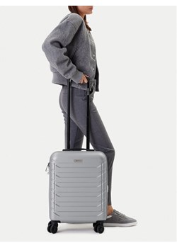 Gino Rossi Walizka kabinowa GIN-S-003-05-SILVER Srebrny ze sklepu MODIVO w kategorii Walizki - zdjęcie 189029210