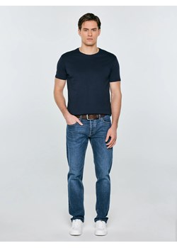 Koszulka męska bawełniana granatowa Basic 403 ze sklepu Big Star w kategorii T-shirty męskie - zdjęcie 189030453