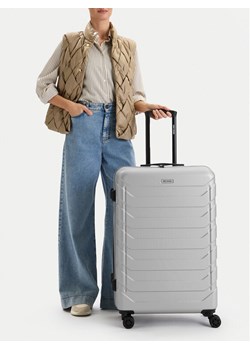 Walizka duża GINO ROSSI C-GIN-L-003-05-SILVER Srebrny ze sklepu eobuwie.pl w kategorii Walizki - zdjęcie 189031023