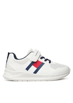 Tommy Hilfiger Sneakersy Flag Low Cut Lace-Up/Velcro T1X9-34369-1843 S Biały ze sklepu MODIVO w kategorii Buty sportowe dziecięce - zdjęcie 189032080