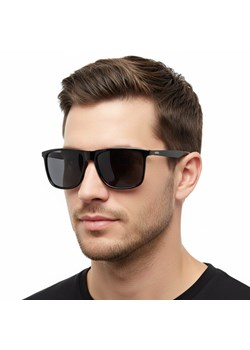 Przeciwsłoneczne czarne męskie okulary z polaryzacją EST-408-1 Estillo ze sklepu Stylion w kategorii Okulary przeciwsłoneczne męskie - zdjęcie 189033693