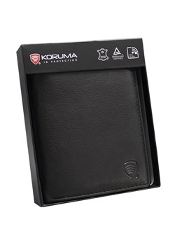 Portfel skórzany męski z zabezpieczeniem RFID BLOCK (czarny) ze sklepu Koruma ID Protection w kategorii Portfele męskie - zdjęcie 189033713