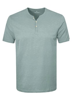 T-Shirt, Dekolt na Guziki -Pako Jeans- Lekki Melanż - Miętowa TSPJNSnoelMT ze sklepu JegoSzafa.pl w kategorii T-shirty męskie - zdjęcie 189034210