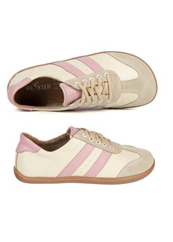 Buty BAREFOOT damskie skórzane IDA anatomiczny kształt ecru ze sklepu butyolivier w kategorii Półbuty damskie - zdjęcie 189034594