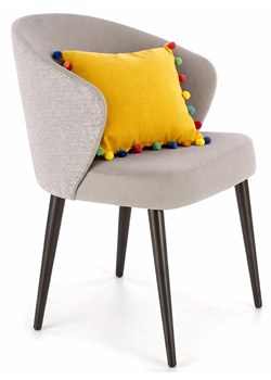 Szare kubełkowe krzesło do salonu T6-A62 ze sklepu Edinos.pl w kategorii Krzesła - zdjęcie 189035231