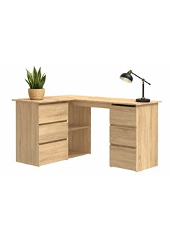 Biurko narożne w kolorze dębu sonoma G3-T88 ze sklepu Edinos.pl w kategorii Biurka i sekretarzyki - zdjęcie 189035241