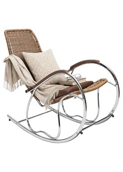 Brązowy fotel bujany do czytania B4-Z47 ze sklepu Edinos.pl w kategorii Fotele - zdjęcie 189035260